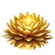 Nine-Petal Lotus Golden Lotus Sticker Entrance Door Wall Good Luck Lotus Auspicious Sticker Refriger