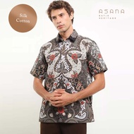 KEMEJA Asana Batik Short Sleeve Shirt Saggra - Black