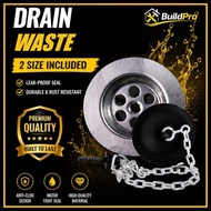 Basin Waste Kitchen Sink Waste and Chain Set (32mm/40mm)