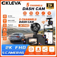 EKLEVA 5 Channel Dash Cam 2K WiFi Car DVR 24H Parking Monitor WDR Night Vision Loop Recording Car Ca