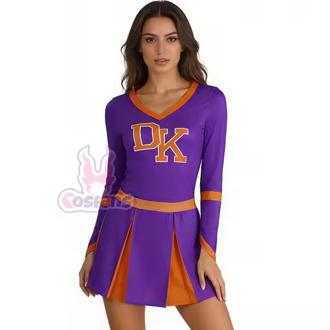 Megan Fox Jennifer’s Body Purple High School Cheerleader Costume Jennifer Check Cheerleading Uniform