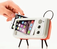 Peterhot復古風電視造型橘色多功能藍芽喇叭bluetooth speaker音箱TF插卡USB隨身碟mp3音樂播放FM廣播收音機藍芽音響18*8cm