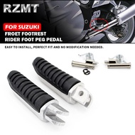 RENZMOTO Front Footrests Foot Pegs For Suzuki V-Strom DL 650 1000 GSX 1250 1300 GSR 600 Foot Pegs Fr