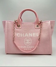 24S Chanel deauville tote bag 兩件套full set