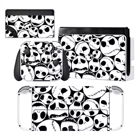 Skull Ghost Nintendoswitch Skin Cover Sticker Decal for Nintendo Switch OLED Console Joy-con Control