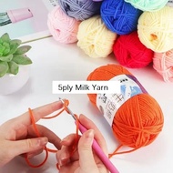 1 x (KOD #21~#40) 10pcs 50g 5ply Yarn Milk Cotton Soft Crochet Yarn DIY For Knitting Wool Crochet DI