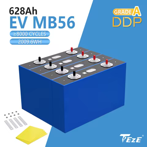 8000 Cycles MB56 LF560K 3.2V 628Ah Prismatic LiFePO4 Battery High Capacity UN38.3/CE Certified -20~6