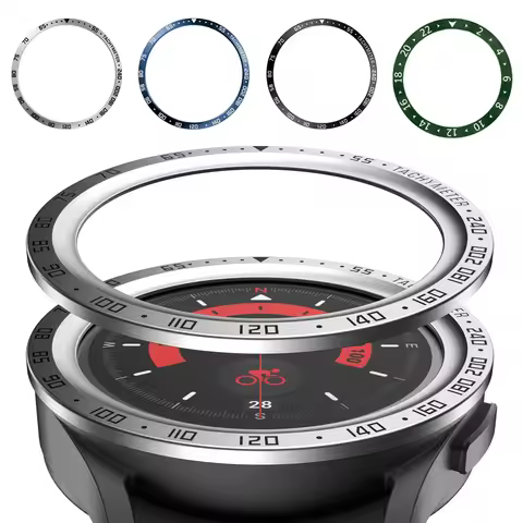 Metal Bezel Ring For Samsung Galaxy Watch Ultra 47mm 6/4 Classic 42 46mm Time/Speed Scale Protective