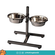 Feed Dog Bowl Stand 40.5X27X40Cm - Black