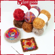 WIN 120 Yards Sparkling Scrubby Yarn for Crocheting Dishcloth Polyester Yarn 1 76oz