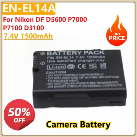 Camera Battery 7.4V 1500mAh EN-EL14A EN EL14a ENEL14a For Nikon DF D5600 P7000 P7100 D3100 D3200 D33