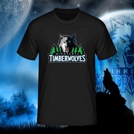 Hot Sale Fashion Baju Short Sleeve T-shirt NBA Minnesota Timberwolves Basketball Club Team T-Shirt S