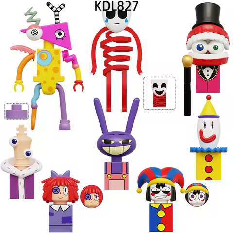 The Amazing Gangle Pomni Ragatha Jax Digital Caine Kaufmo Circus Zooble Kinger Model Blocks MOC Bric