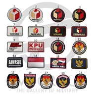Emblem Patch Rubber Logo KPU, PPS Logo Bawaslu, Logo Panitia Pemilu Pemilihan Umum, Bendera Indonesi
