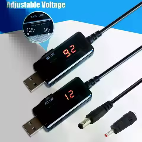 USB Boost Converter DC 5V To 9V 12V USB Step-up Converter Cable + 3.5x1.35mm Connecter For Power Sup
