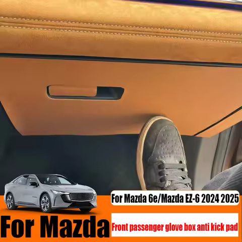 For Mazda 6e/Mazda EZ-6 2024 2025 modified passenger glove box leather anti kick pad car interior de