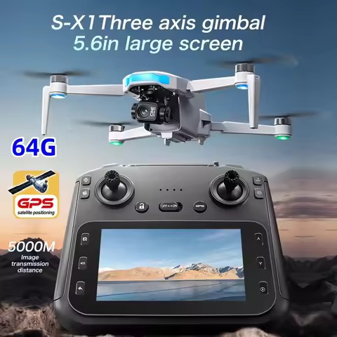 Mini Drone Professional 3-Axis Gimbal 5G WIFI GPS 8K Camera RC Drone with Screen Digital Relay Image