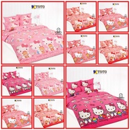 KITTY Bedding Set (Bed Sheet + Duvet 3.5/5/6 Feet) Authentic License By TOTO Hello KT88 KT89 KT92 KT