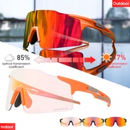 Kapvoe Color Changing Cycling Sunglasses UV400 Red to Blue Cycling Glasses Outdoor Cycling Glasses M