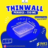 THINWALL SQUARE 750 RECTANGLE FOOD BOX 750ML Food Storage Container
