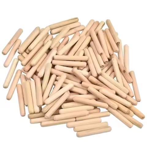 100pcs Dowels Wooden,6*40mm Round Wooden Dowel Drawer Wardrobe Cabinet Connect Wood Tenon Stick Craf