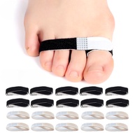 5Pcs Fabric Hammer Toe Corrector, Reusable Broken Toe Protectors Buddy Taped Wraps,Toe Splint for Br