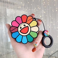 3D Takashi Murakami Kaikai Kiki หูฟังลายดอกไม้สายรุ้งกรณีหูฟังซิลิโคนสำหรับ Airpods Pro สำหรับ Apple Airpods 3/2/1