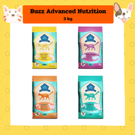 Buzz Premium 3Kg อาหารเม็ดแมว บัซซ์ เกรดพรีเมี่ยม ขนาด 3 กก. อาหารแมว บำรุงขน เพิ่มน้ำหนัก เลี้ยงในบ