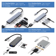 3/4/5/7 IN 1 Type C Hub Adapter for Computer Laptop Docking Station with USD3.0/ HDMI/ PD/ SD/ TF