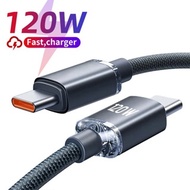 Original Crystal Shine Data Cable 120W 6A Super Fast 6A Flash Charging Cable Charging cable suitable