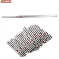 OKHALLO 50pcs Flat Head Nail Drill Bits, Flat Head Cuticle Clean Nail Grinding Heads, Practical F2-2