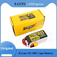 Tattu R-Line 5.0 850 1050 1200 1300 1550mAh 150C Lipo Battery 3S/4S/6S XT30 XT60 Plug FPV Racing Dro
