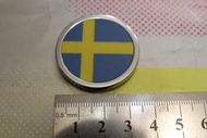 (獨品)(圓) 瑞典 國旗 車側標 車貼 貼紙 立體貼標 VOLVO S40 V40 S60 V60 XC60