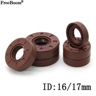 2/5pcs ID 16/17mm FKM Oil Seal TC-16/17*24/25/26/27/28/30/32/35/40/47*5/7/8/10mm Fluorine Double Lip