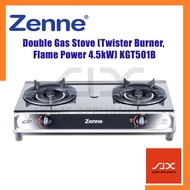 Zenne Double Gas Stove (Twister Burner, Flame Power 4.5kW) KGT501B