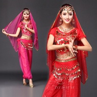 COD Taobao Collection ชุดการแสดงเต้นรำอินเดียชุดเต้นระบำหน้าท้องสไตล์อินเดีย 11.9v