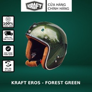 Kraft Eros V2 3/4 Helmet - Forest Green