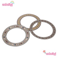 ANHUITYJ 6PCS Guitar Sound Hole Inlay, Pattern design Wood Material Guitar Soundhole Rosette, Fashio