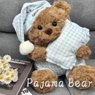 Pajamas Bear Doll Teddy Bear Plush Toy Sleeping Pillow Doll Teddy bear wearing cute pajamas and pill