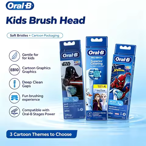 Oral-B EB10 Children's Replacement Brush Head Ultra Soft Round Suitable for Oral-B Children's Rotati