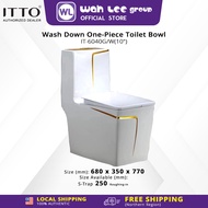 ITTO Wash Down One-Piece Toilet Bowl IT-6040 IT-6040G/W IT-6040BL/W WAH LEE STORE