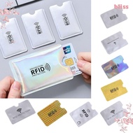 BLISS 10pcs Anti RFID Card Holder, NFC Blocking Aluminium Foil NFC Blocking Case, Elegant Reader Lock Anti Theft Gold ID Card Box Outdoor