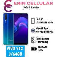 HP VIVO Y12 NEW RAM 3/64-64GB - GRS RESMI VIVO INDONESIA 1THN - BLUE &amp;