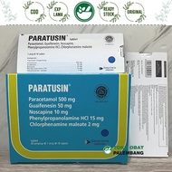 PROMO PARATUSIN 10 TABLET 1 STRIP PARACETAMOL GUAIFENESIN NOSCAPINE OBAT FLU BATUK OBAT HERBAL CHINA
