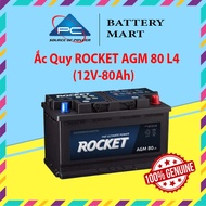 Bình Ắc Quy 12V-80Ah Ắc Quy ROCKET AGM 80 L4