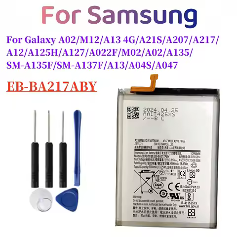 EB-BA217ABY Battery For Samsung Galaxy A02 M12 A13 4G A21S A207 A217 A12 A125H A127 A022F M02 A02 A1