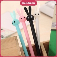 Cute Compact 0.5mm Black Ink Rabbit Liquid Gel Ballpoint Pen for Students TEECI D002