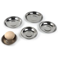 esowemsn 10PCS Stainless Steel Sauce Dishes Mini Appetizer Serving Plates 3inch Round Seasoning Dish