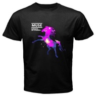 New MUSE Knights of Cydonia Rock Band Men Black T-Shirt Size S M L XL 2XL 3XL Tee Shirts Casual Shor