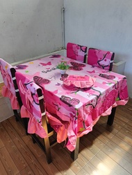 SARUNG KURSI DAN MEJA MAKAN SET COVER KURSI DAN MEJA MAKAN 4 SANDARAN KURSI SARUNG DUDUKAN KURSI TAP